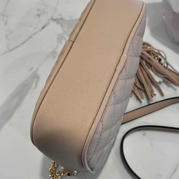 Lola Mae tan quilted crossbody / shoulder bag - Picture 6 of 11